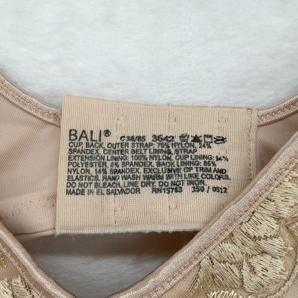 Bali Bra 36C Womens Beige Passion for Comfort Underwire Minimizer Women 3642