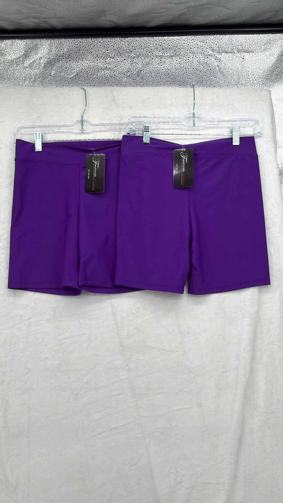 Theatricals Dance Shorts XL Womens Purple Lot 2 Dancewear Mid Rise 6” New NWT