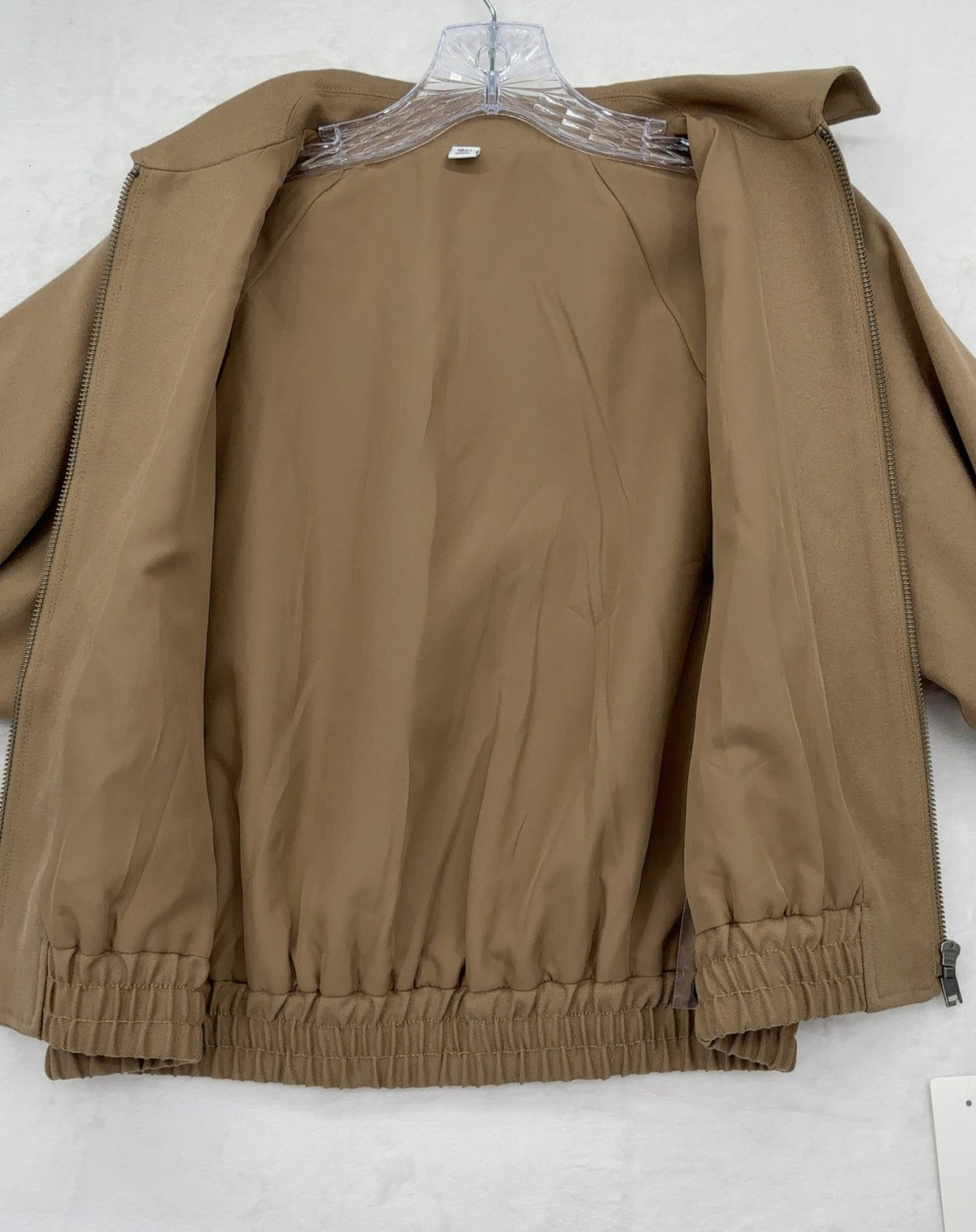 GU Harrington Jacket XS Womens Uniqlo Utility Beige Full Zip Cropped New NWT