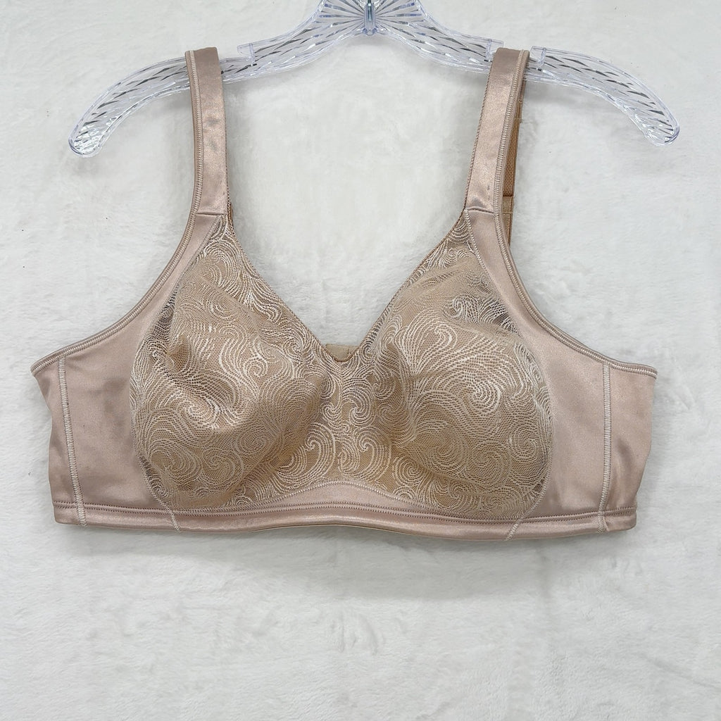 Playtex 18 Hour Bra 42C Womens Beige 4912 Lift Support Wireless