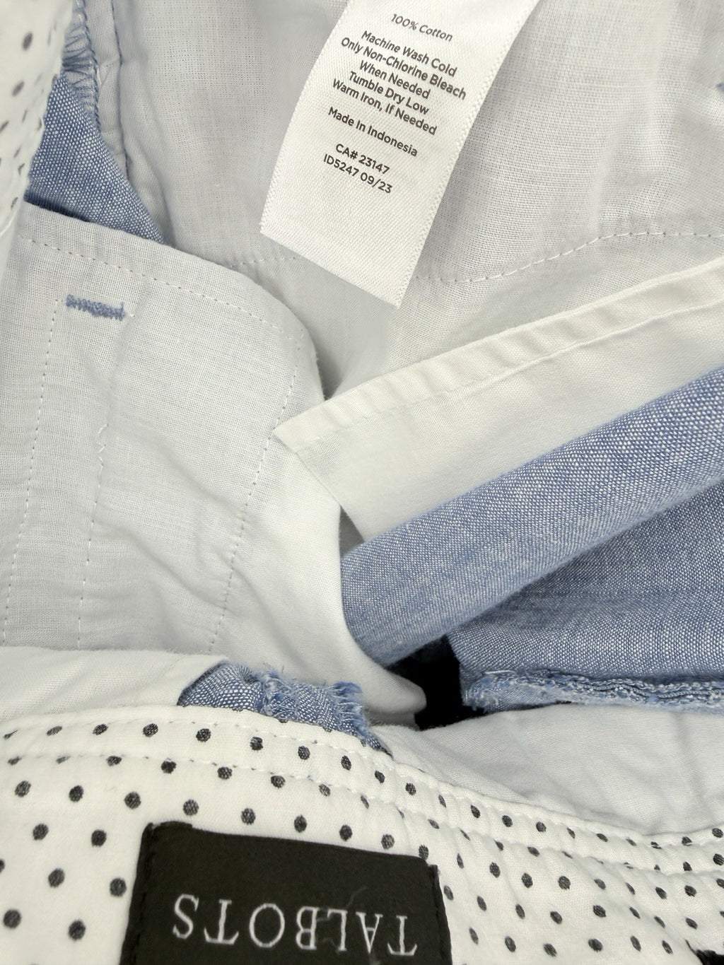 Talbots Perfect Crop Pants 8 Petite 8P Blue Chambray Cropped 100% Cotton Womens