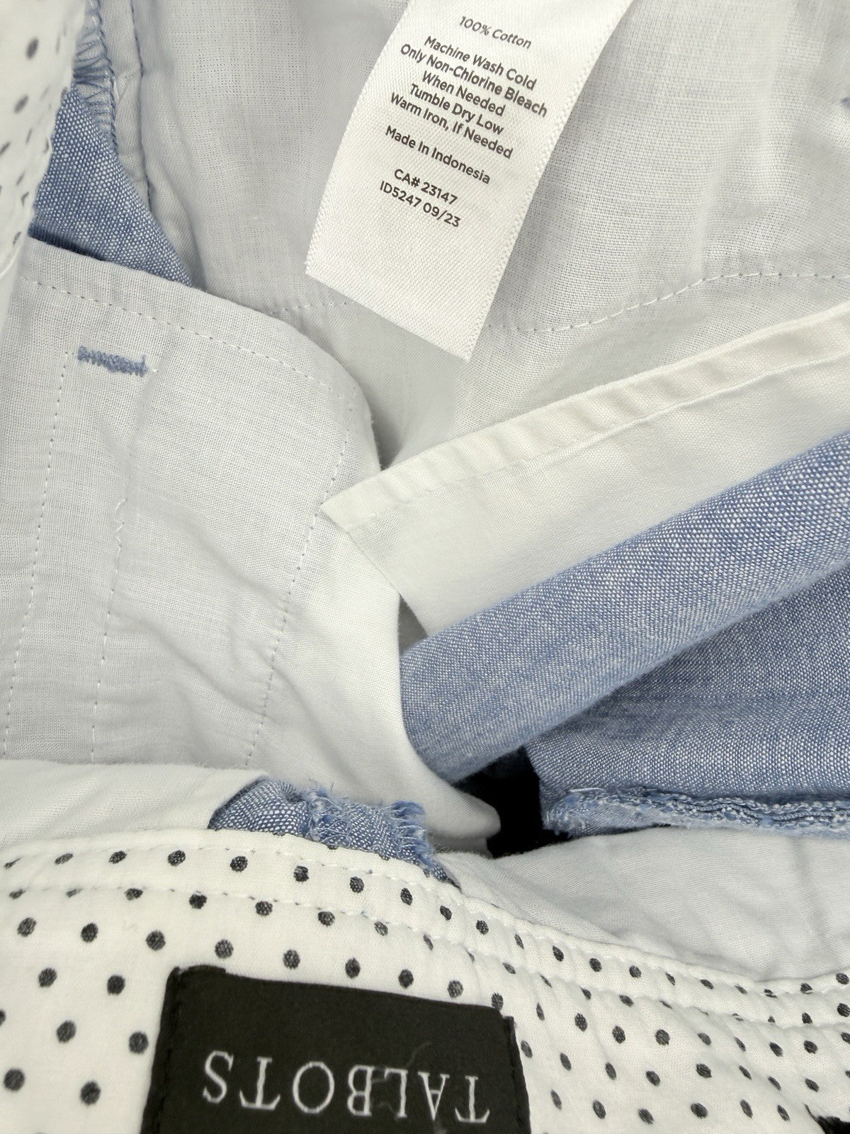 Talbots Perfect Crop Pants 8 Petite 8P Blue Chambray Cropped 100% Cotton Womens