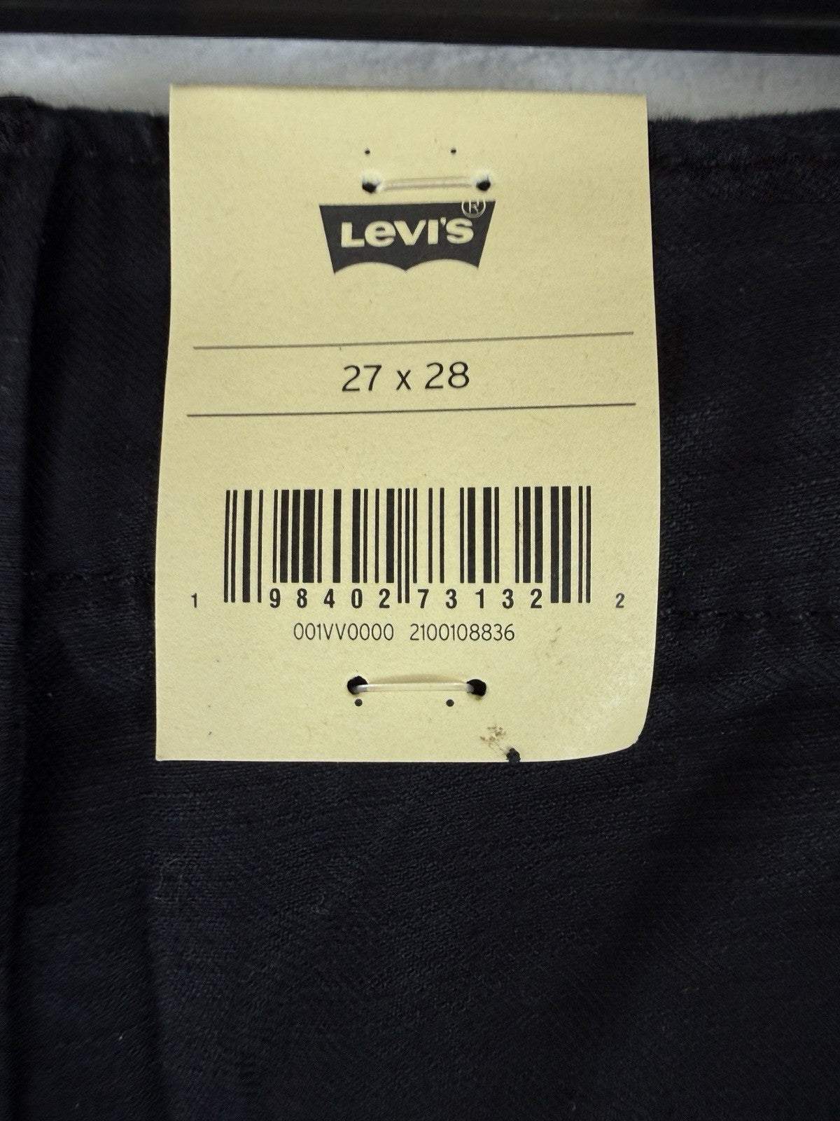 Levis 90s Straight Leg Pants 27 Womens Black 27x28 100% Cotton Mid Rise New NWT