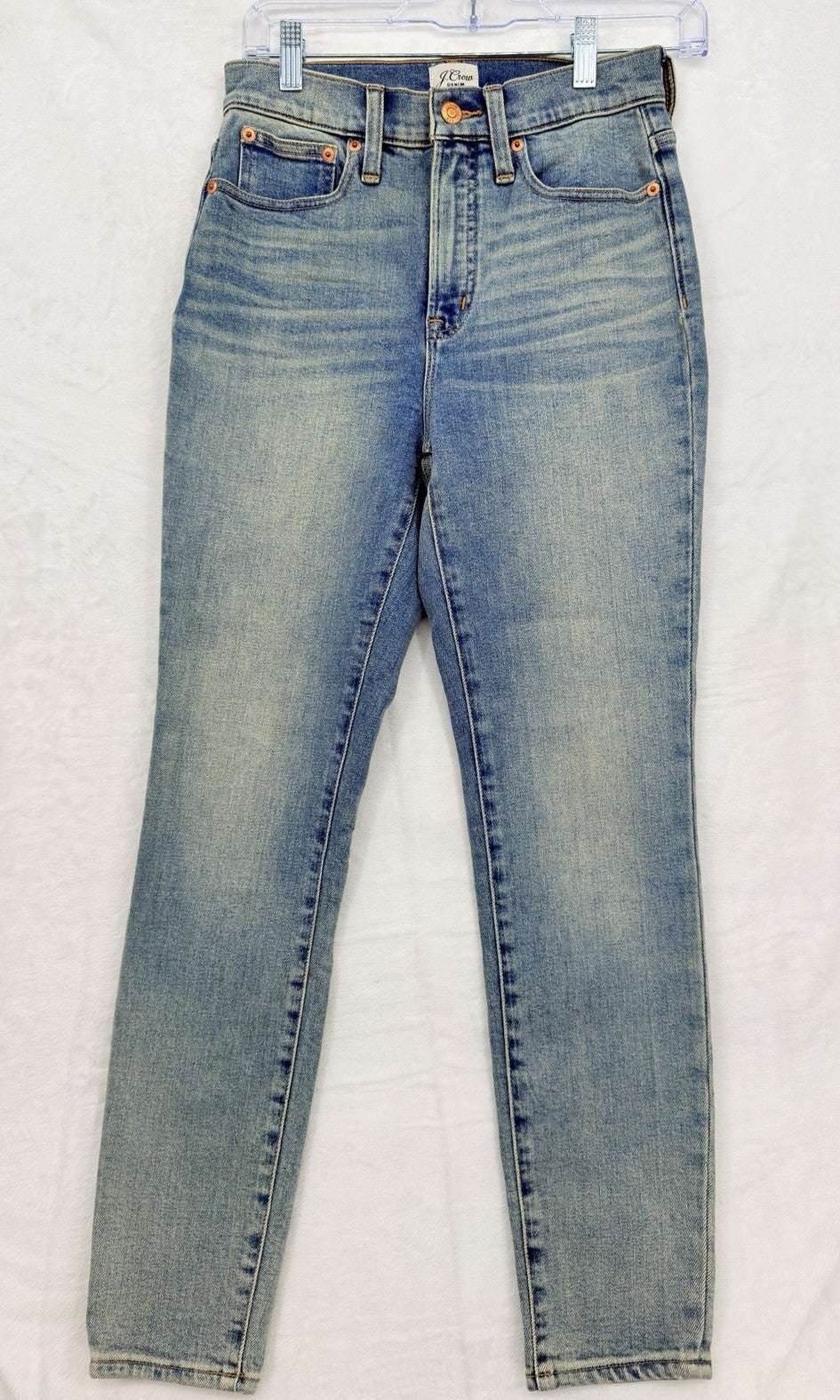 J Crew Curvy Toothpick Jeans 25 Womens Blue Denim High Rise