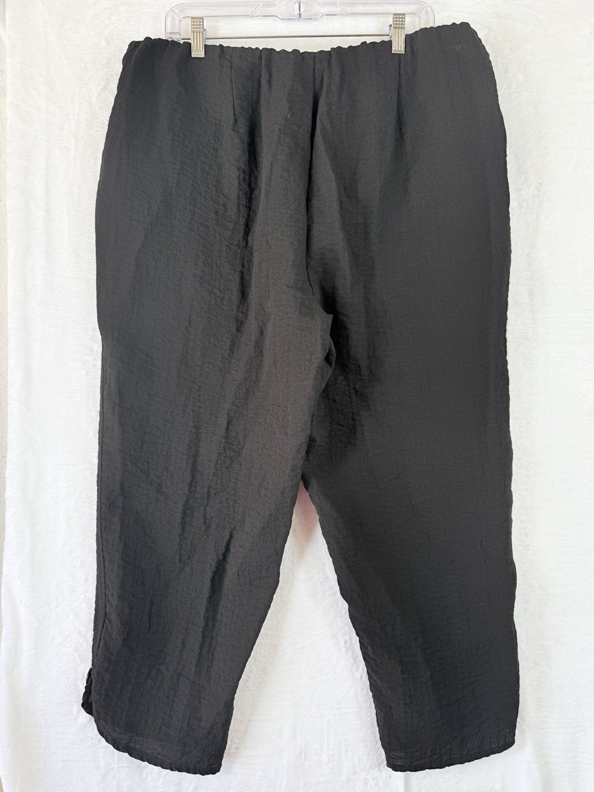 Habitat Clothes To Live In XL Cropped Pants Black Artsy Art To Wear Womens