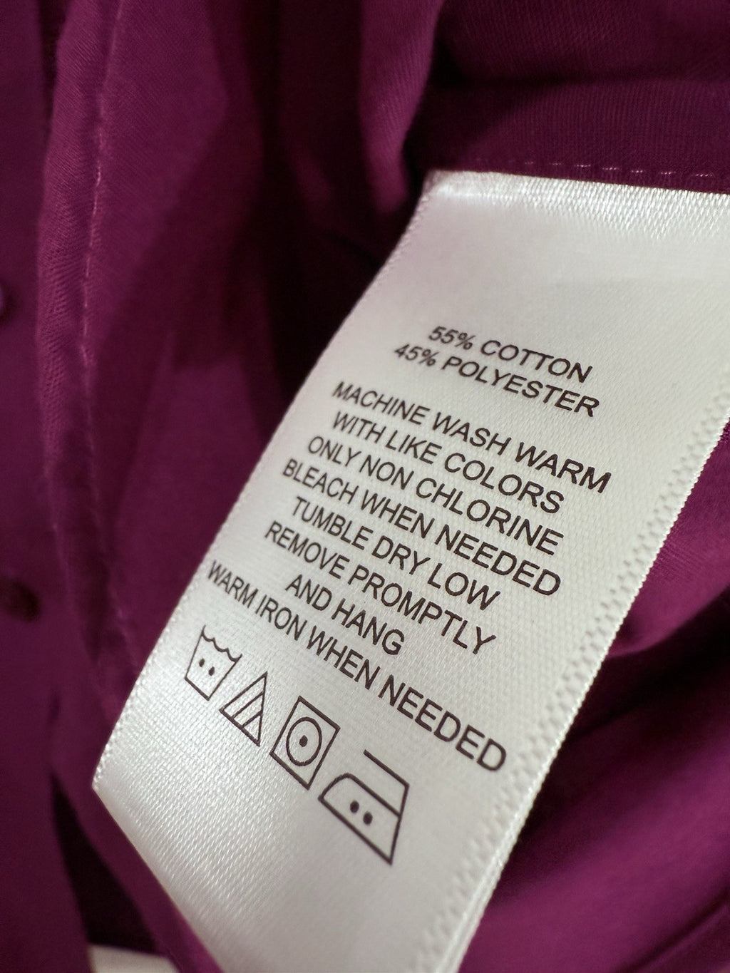 Foxcroft Button Down Shirt Women 16 Petite Top Dark Pink Long Sleeve Appleseeds