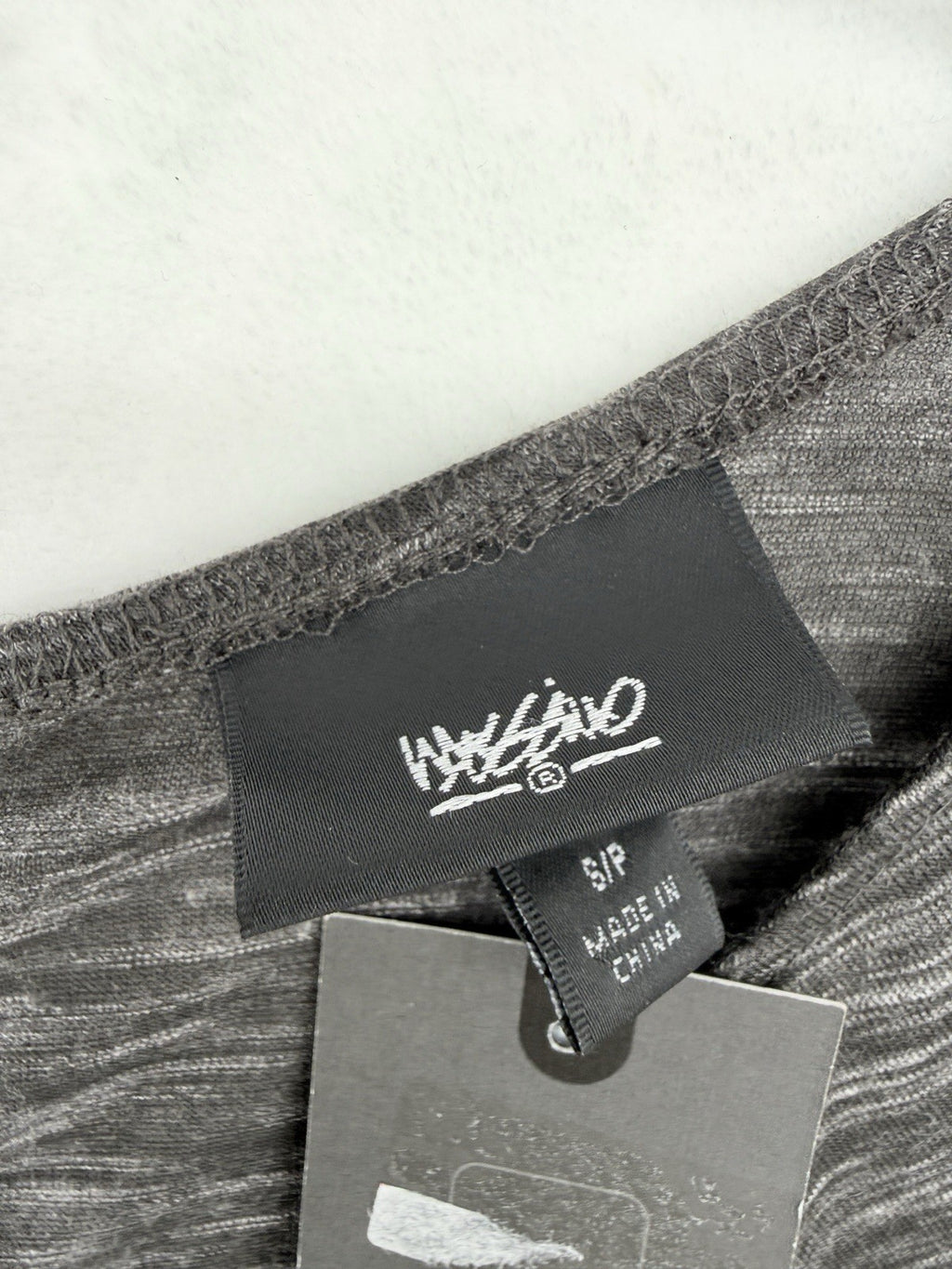 Mossimo Supply Co Top V Neck Short Sleeve Knit Black Marled Small Womens New