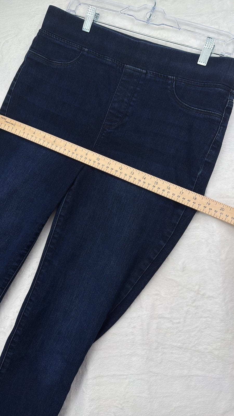 Talbots Pull On Jegging Jeans 10 Womens Dark Blue Stretch Denim
