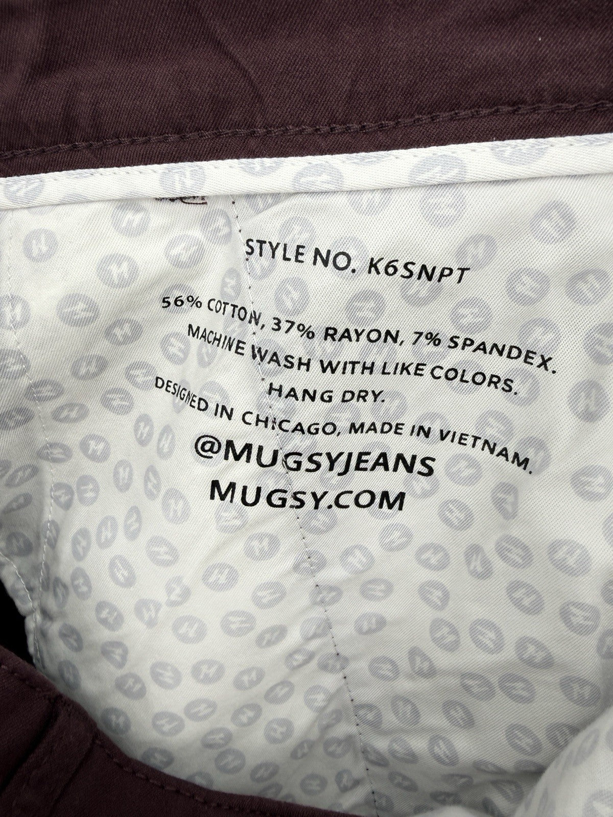 Mugsy Shorts 35 Ports 9” Maroon Chino Mens