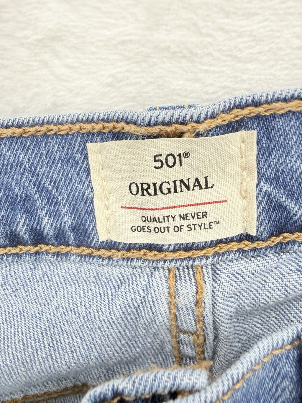 Levis 501 Womens Jeans 28 Cotton Stretch Button Fly Blue 28x30