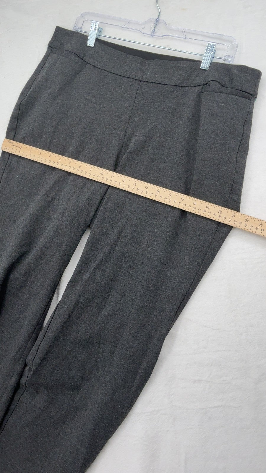 Lane Bryant Bootcut Ponte Pants 14 16 Womens Charcoal Gray Side Zip Boot Cut
