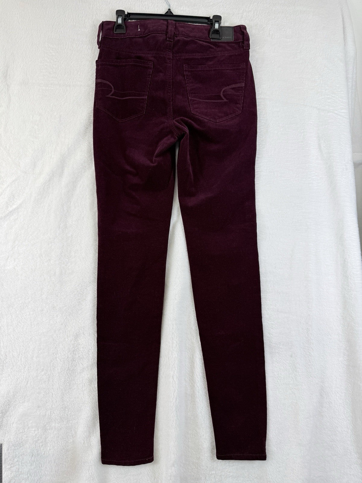 American Eagle Corduroy Pants 00 High Rise Jegging Burgundy Red Womens