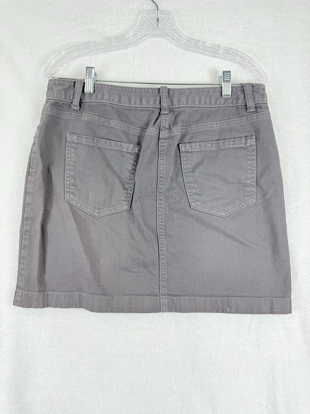 Ann Taylor Loft Denim Skirt 6 Gray Jean Women
