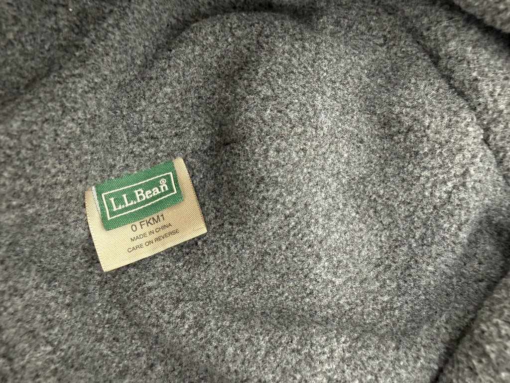 LL Bean Trapper Cap Vintage Fleece Lined Winter Ear Flaps Mens Large XL Blue Hat