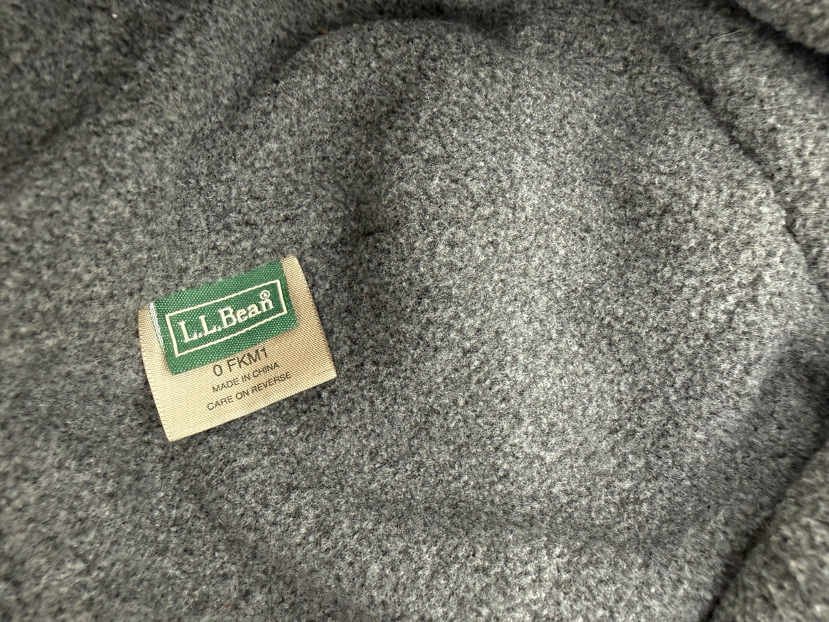 LL Bean Trapper Cap Vintage Fleece Lined Winter Ear Flaps Mens Large XL Blue Hat
