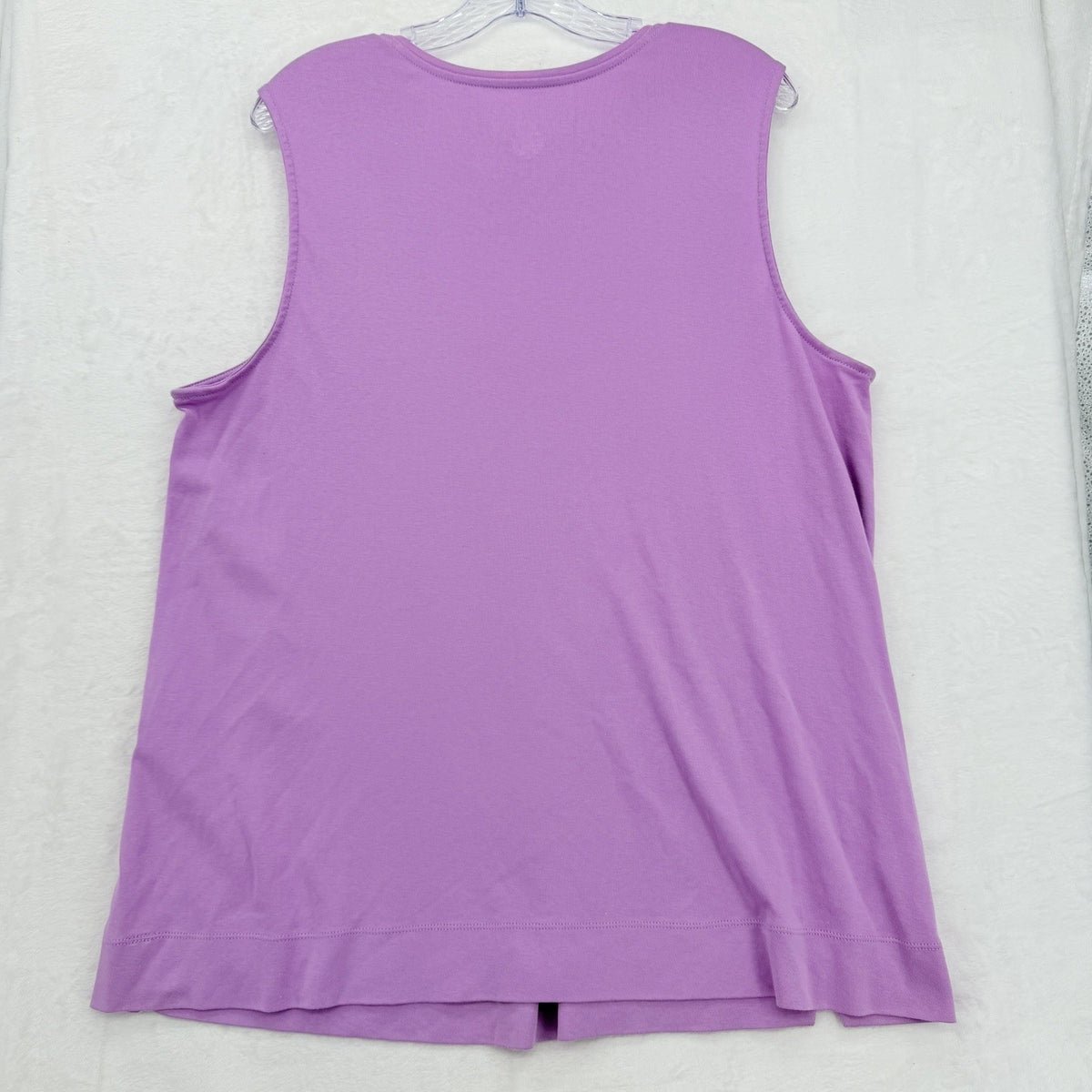 J Jill XL Top Forward Seam Tank Large Purple Tee Sleeveless Perfect Pima Cotton