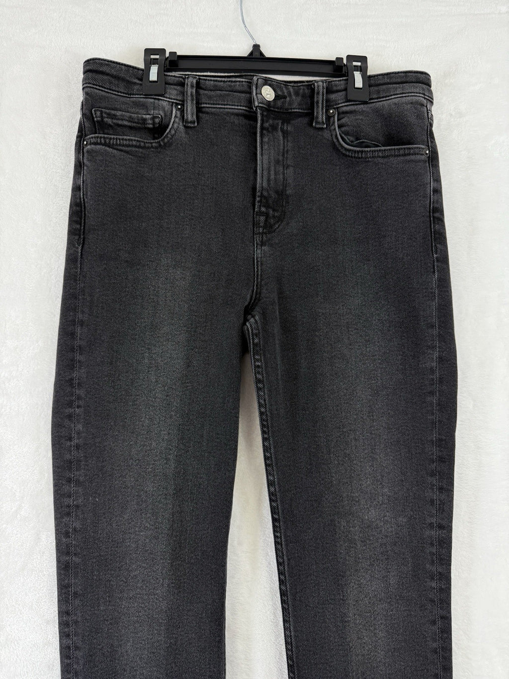 All Saints Jeans 31 Black Roxanne Raw Hem High Rise Skinny AllSaints Women Denim