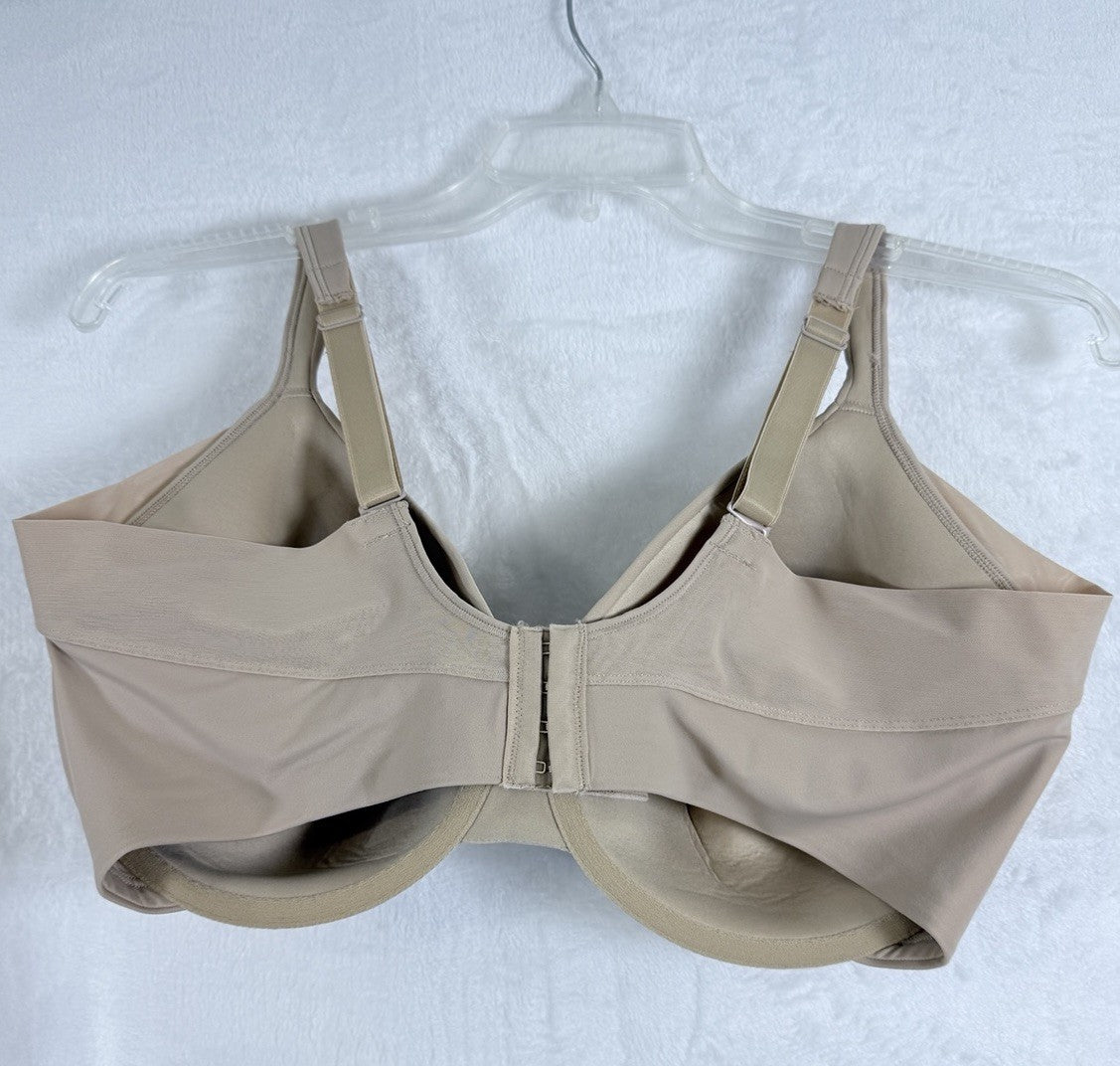 Bali Bra 42DD 6548 Beige Underwire Smoothing Full Coverage Womens