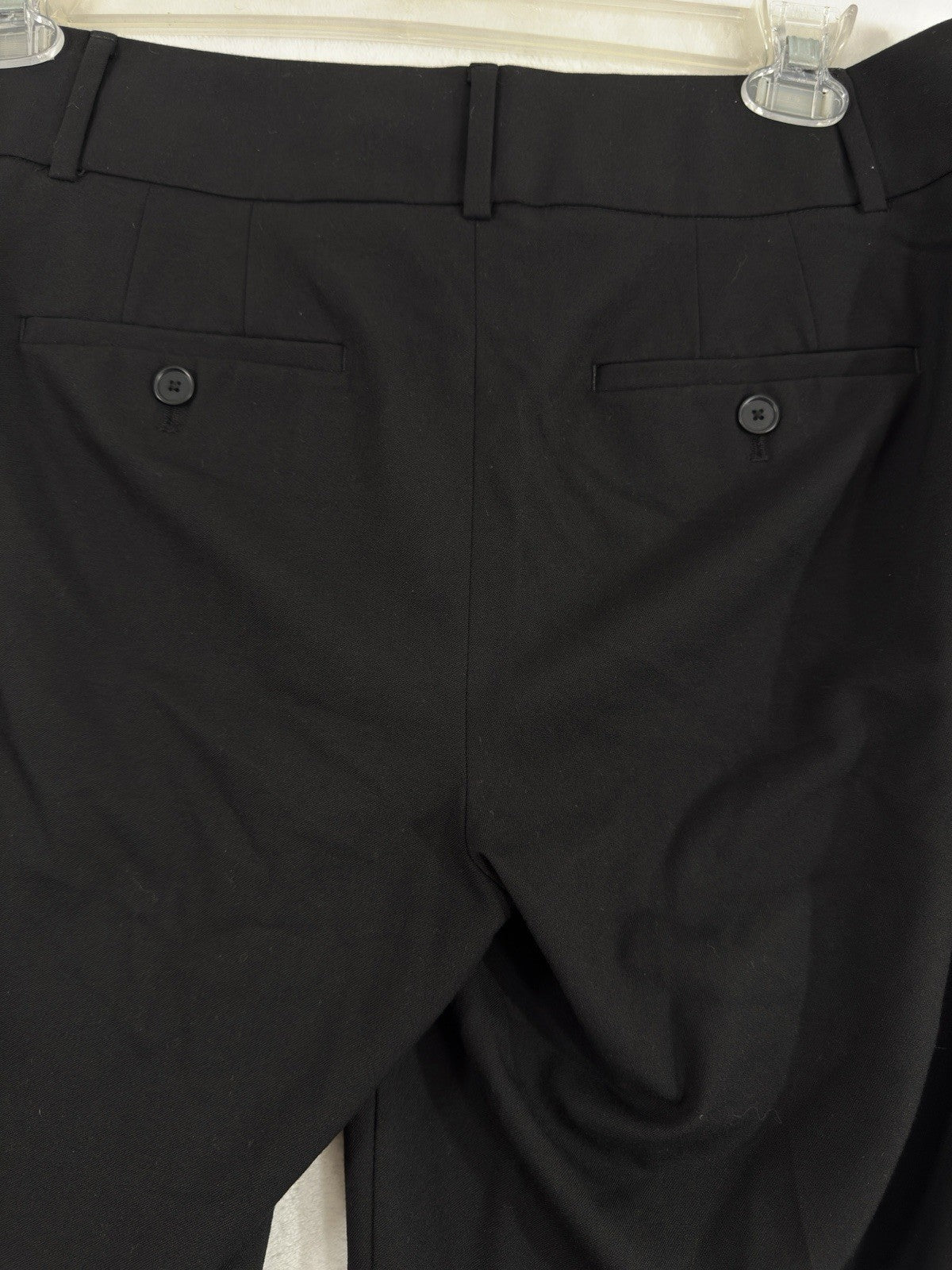 Ann Taylor Loft Julie Trouser Pants 8 Tall 8T Black Straight Leg Womens