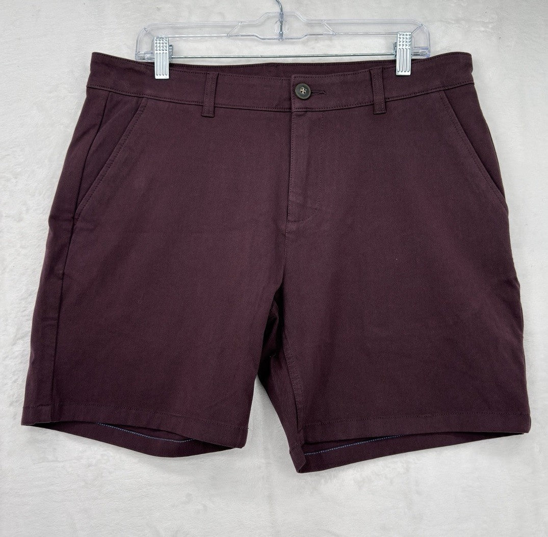 Mugsy Shorts 35 Ports 7” Maroon Chino Mens