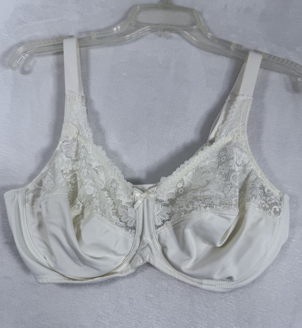 Bali Lilyette Minimizer Bra 40D Ivory Off White Full Coverage LY0428 Underwire