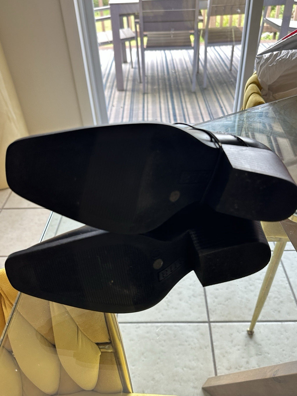 Ana Reba Black Ankle Boots Womens 6 Booties Side Zip Block Heel 6M