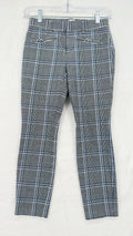 Gap Signature Skinny Ankle Pants 00 Womens Gray Blue Plaid