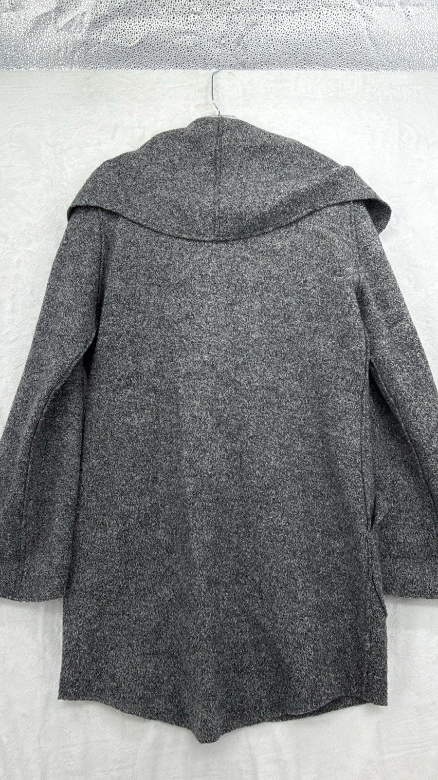 Mieko Mintz Coat Small Gray Kantha Wool Womens Jacket Art To Wear Lagenlook