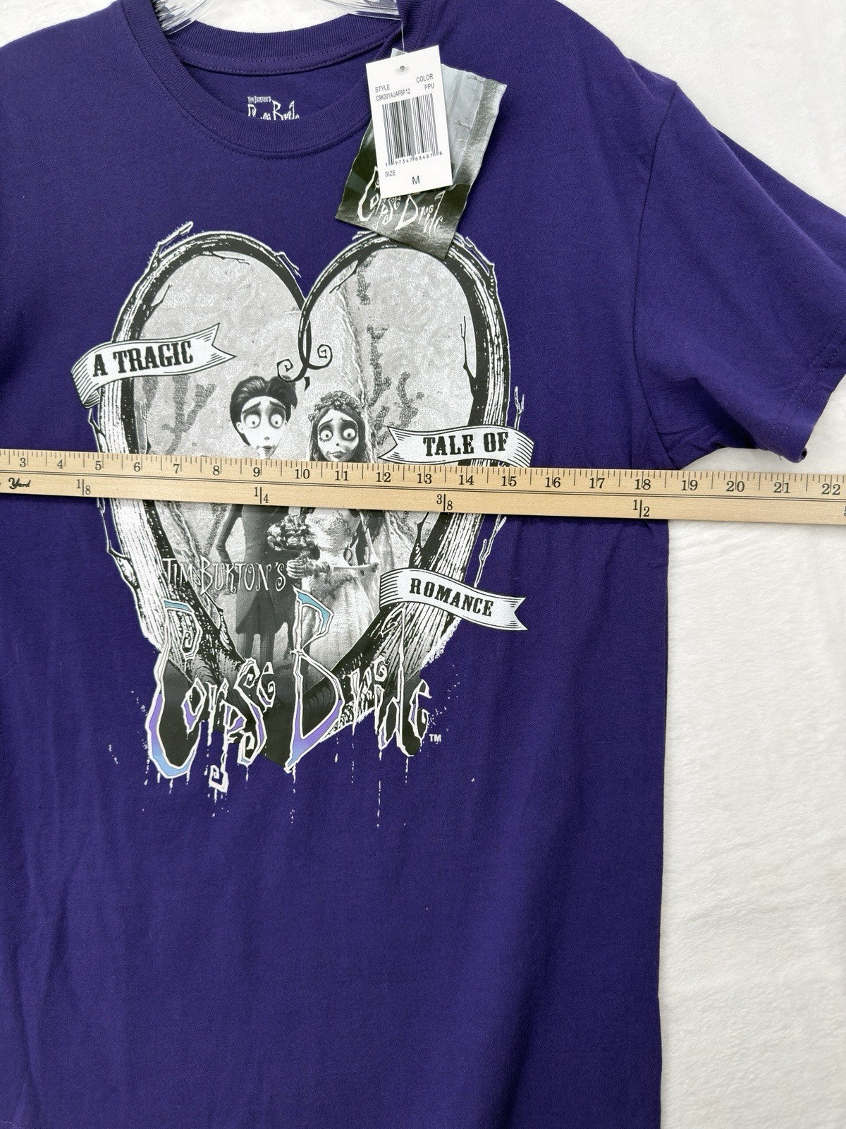 Tim Burton Corpse Bride T Shirt Medium Purple Short Sleeve New NWT