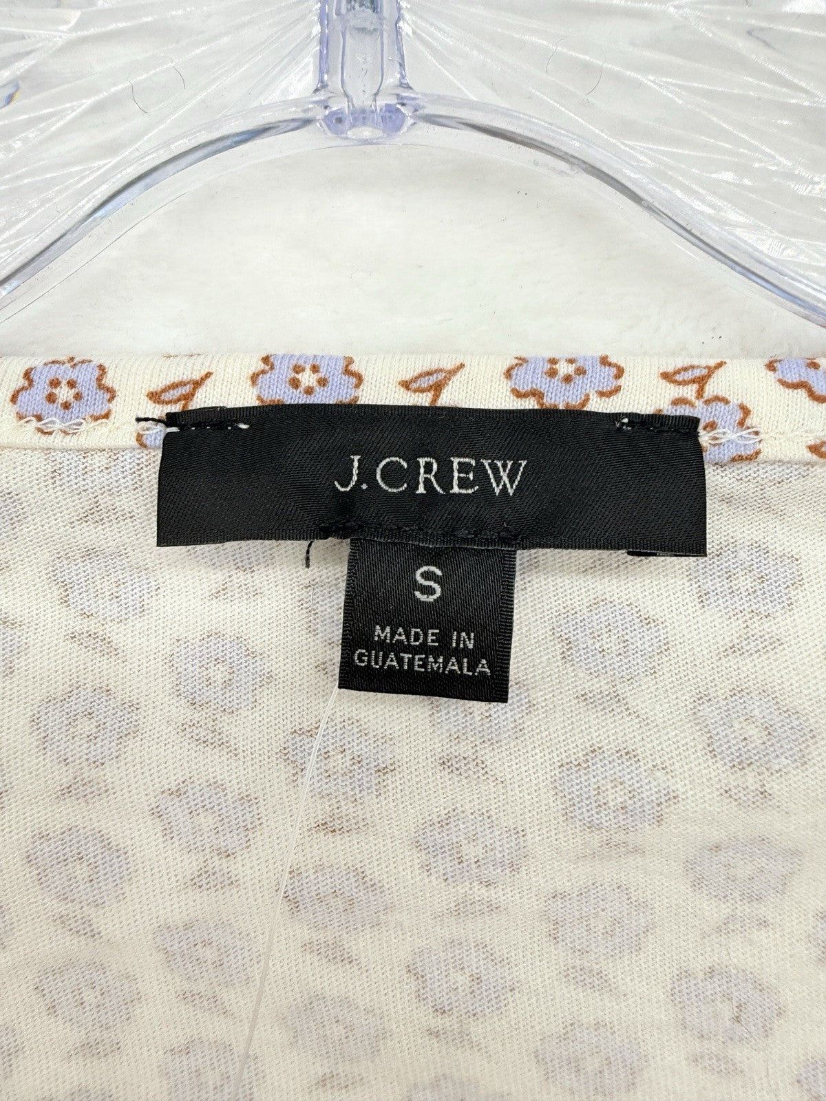 J Crew Top Women Small Broken In Jersey Knit Tie Ballon Sleeve Floral Print New