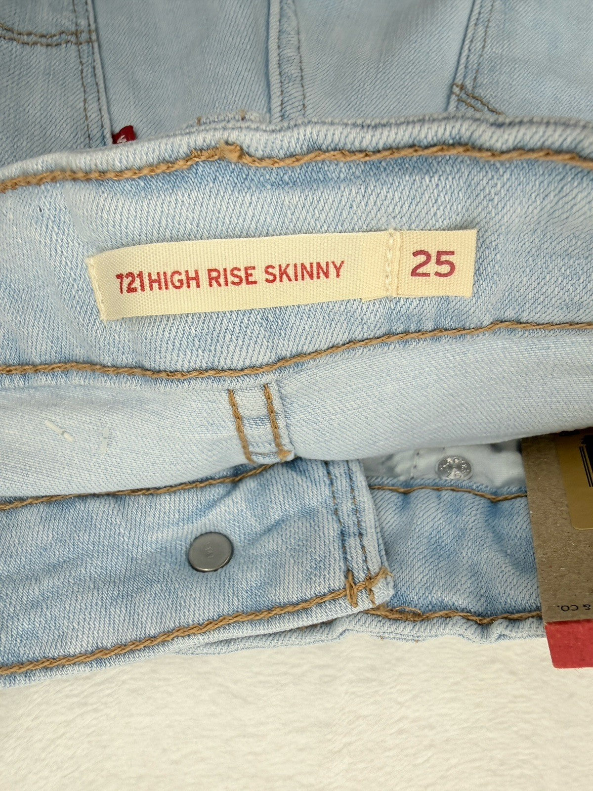 Levis 721 High Rise Skinny 25 25x30 0 Womens Light Blue High Rise New NWT
