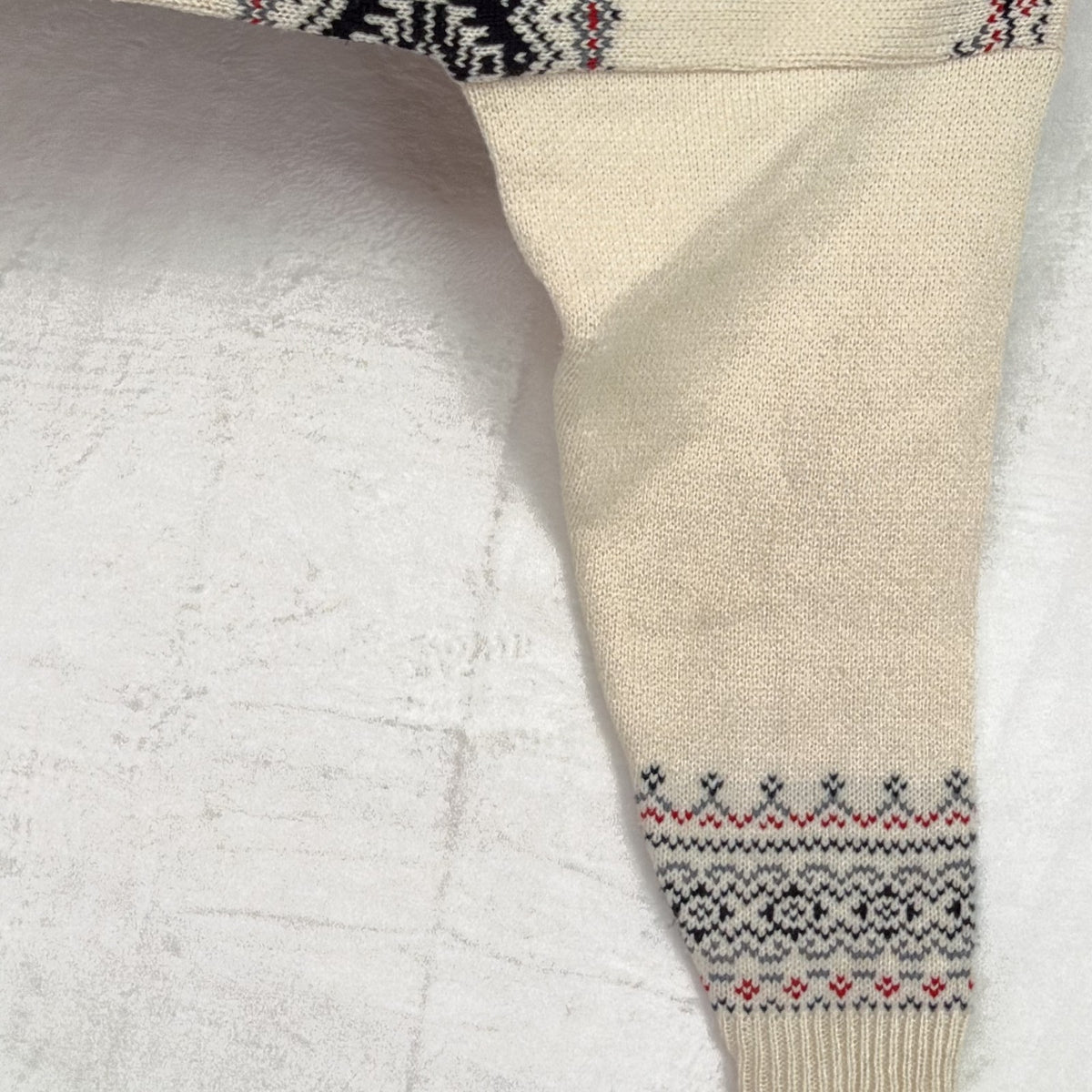 Northway Nordic Sweater Wool Medium Mens Cream Fair Isle Pullover Norway