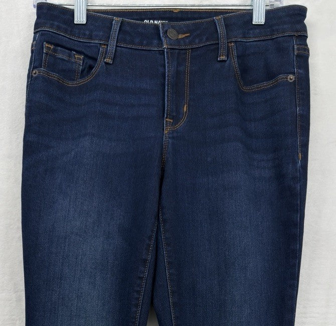 Old Navy Mid Rise Kicker Bootcut Jeans 4 Dark Blue Womens Denim Boot Cut