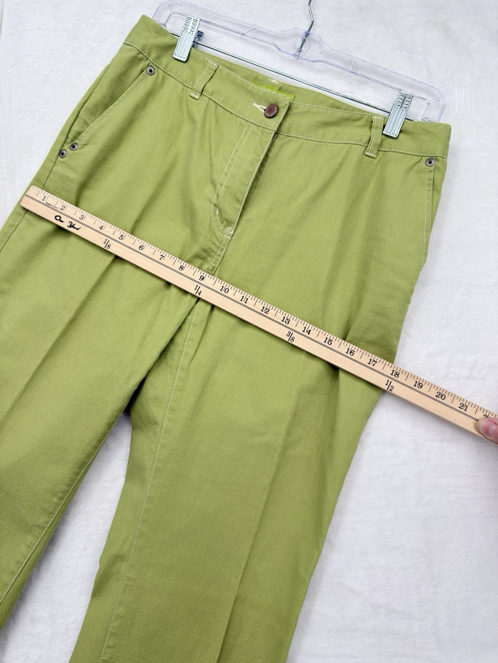Sigrid Olsen Modernist Jeans 4 Womens Bright Green Straight Leg