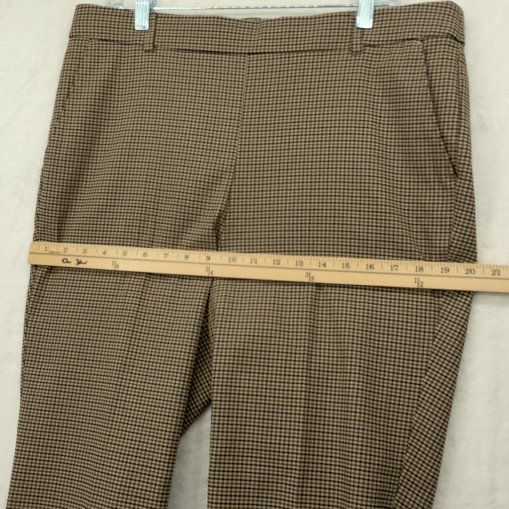 Rafaella Dress Pants 16 Womens Brown Plaid Pull On Stretch
