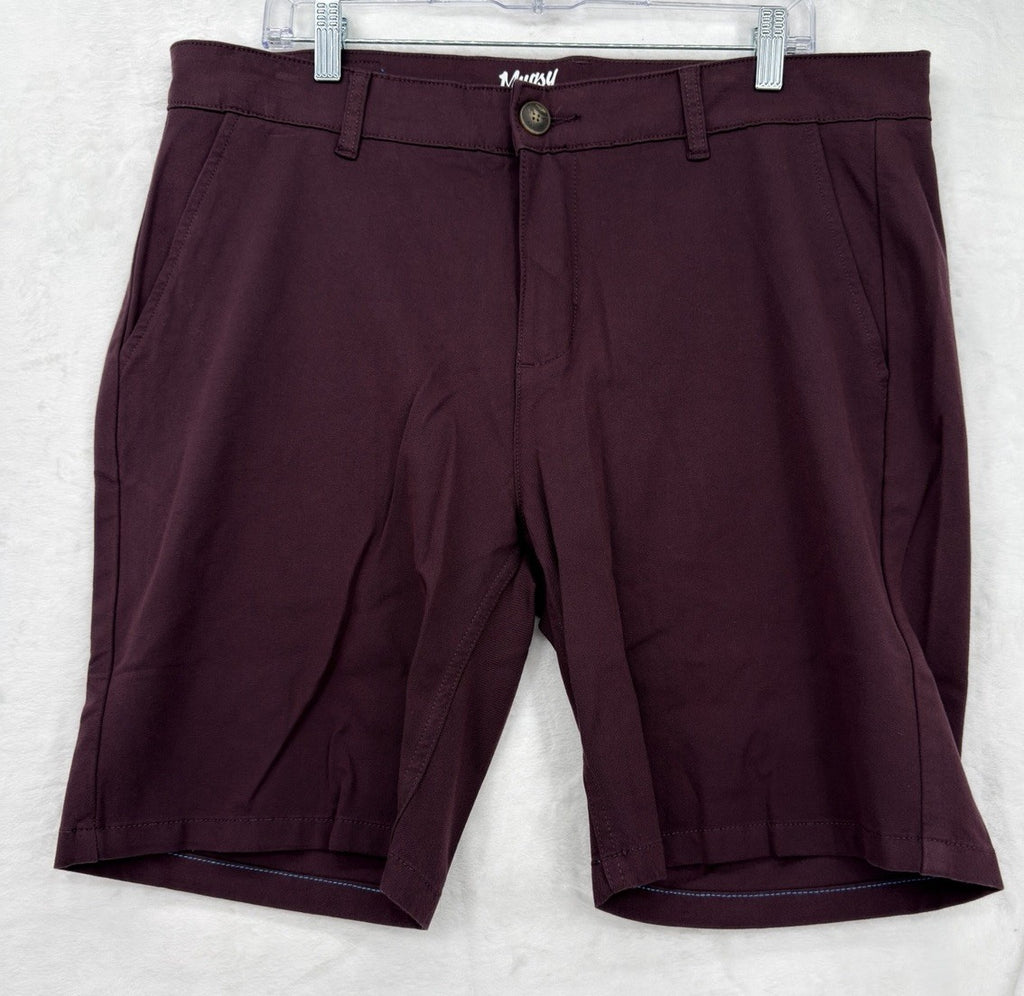 Mugsy Shorts 36 Ports 9” Maroon Chino Mens