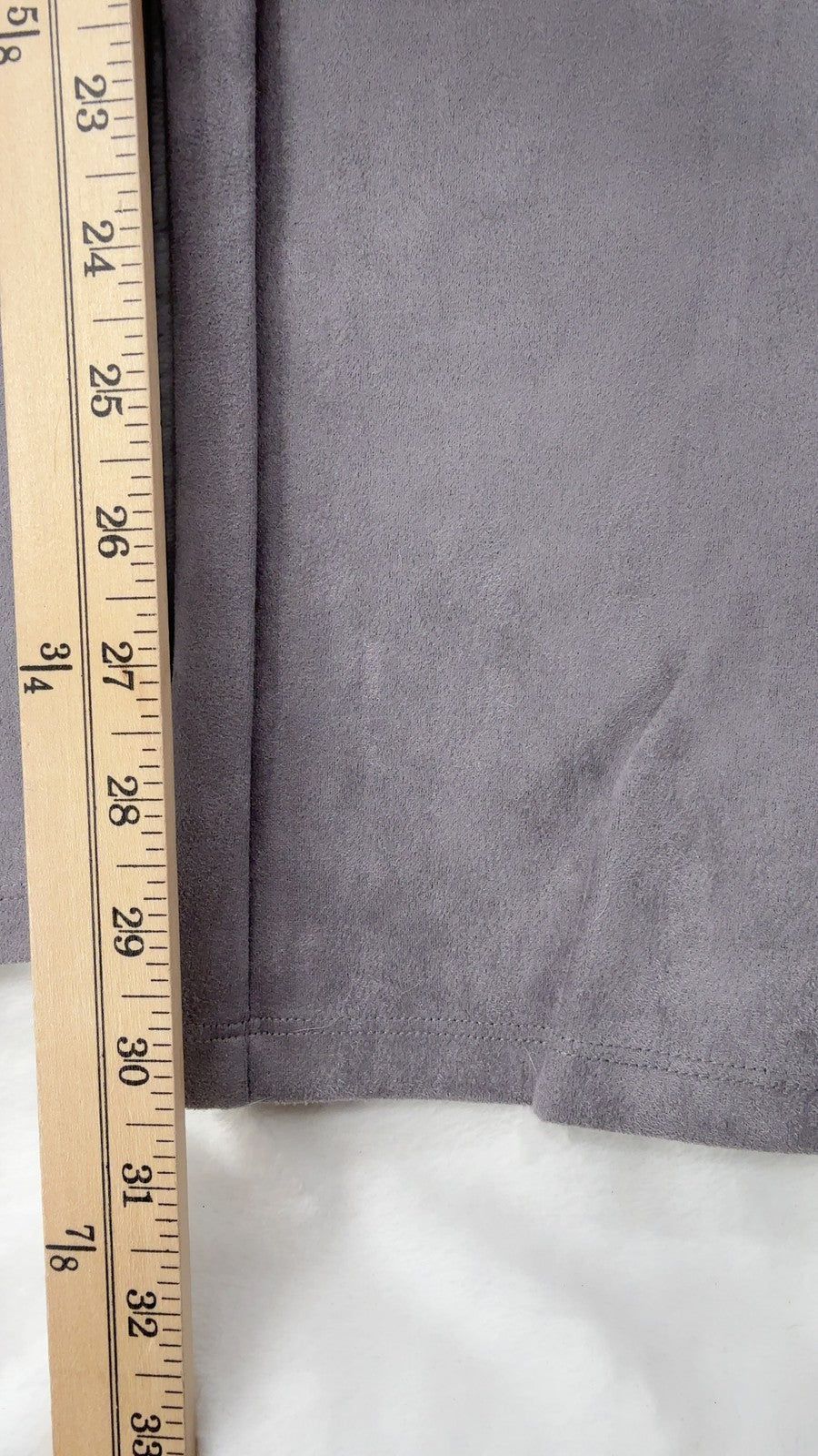 Marla Wynne Pull On Pants 8 Womens Gray Faux Suede Ankle Stretch New NWT