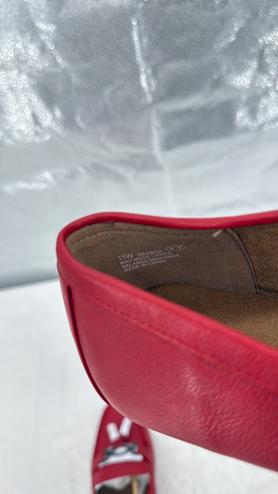 Aerosoles Deanna Loafers 11W Womens Red Drivers Tassle Shoes 11 Wide Slip On