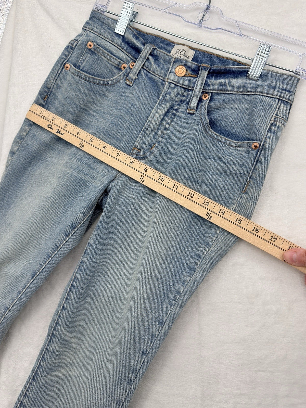 J Crew 9” High Rise Toothpick Jeans 25 Womens Blue Denim