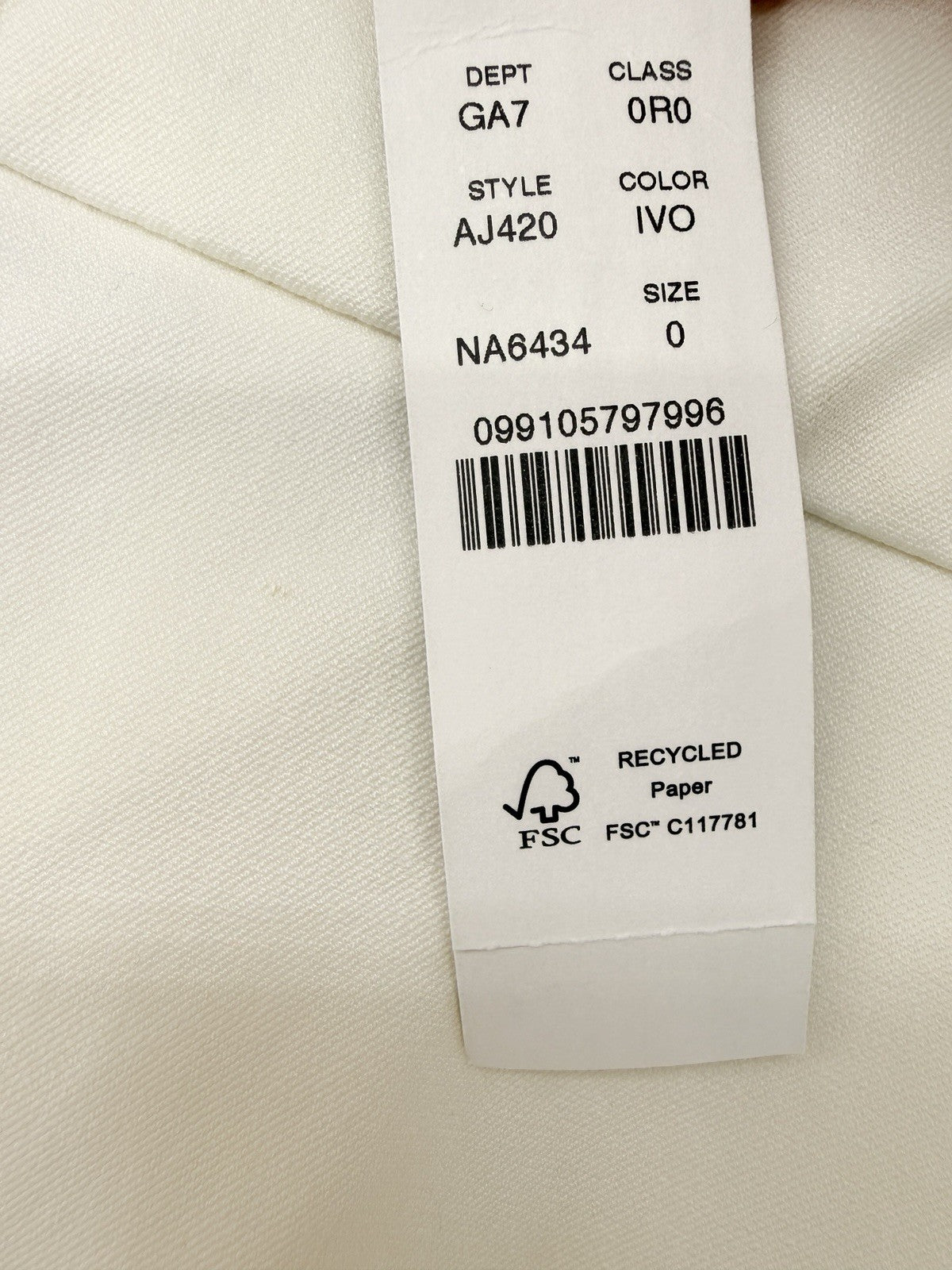 J Crew Hayden Kickout Crop Pants 0 Womens Bi-Stretch Cotton Ivory New NWT