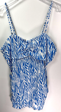 DVF Target XS Women's Sea Twig Blue Tube Top Diane Von Furstenberg NEW