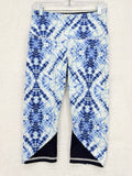 Victoria’s Secret Sport Medium Knockout Leggings Blue Tie Dye Capri Womens VSX