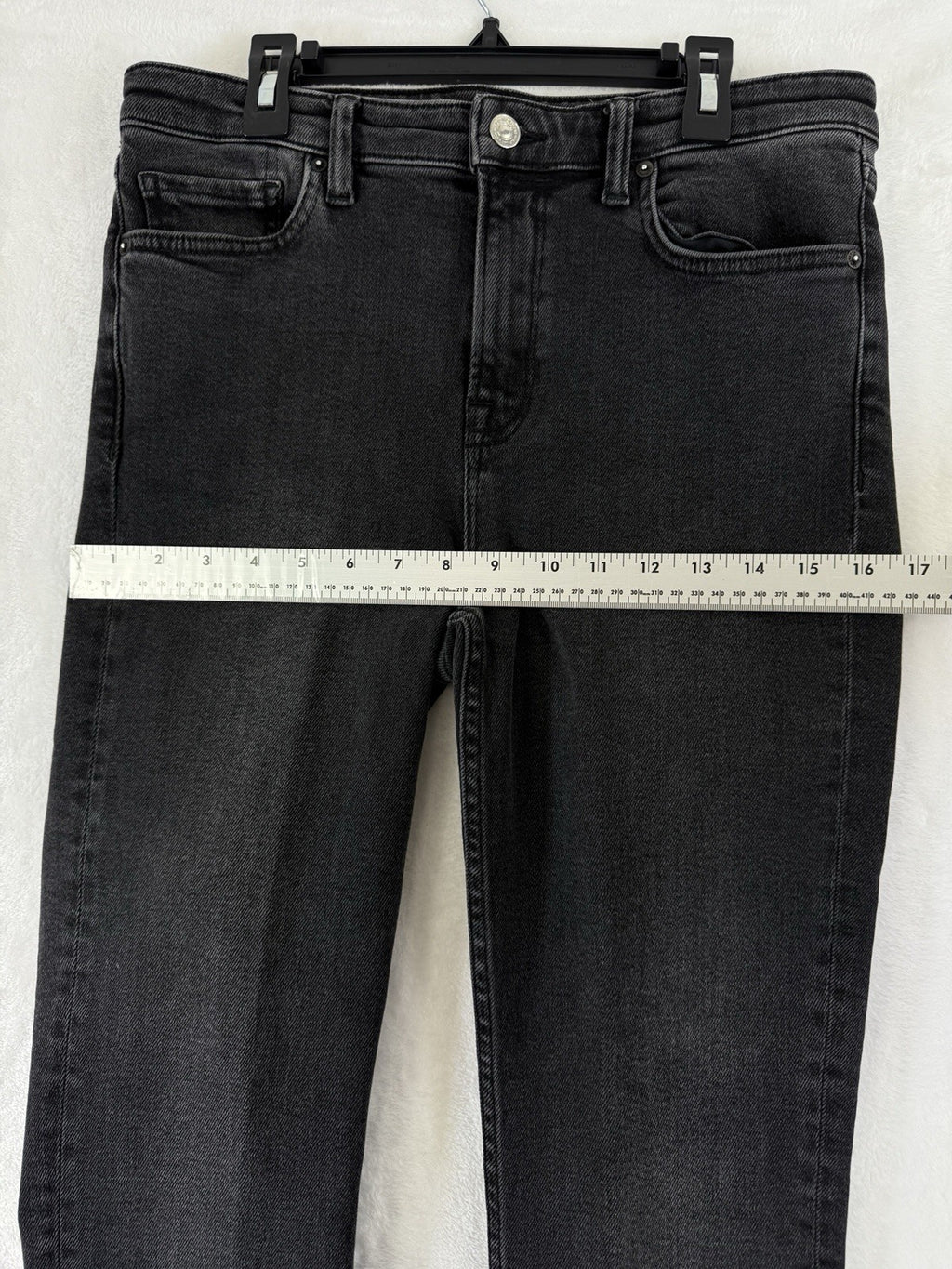 All Saints Jeans 31 Black Roxanne Raw Hem High Rise Skinny AllSaints Women Denim