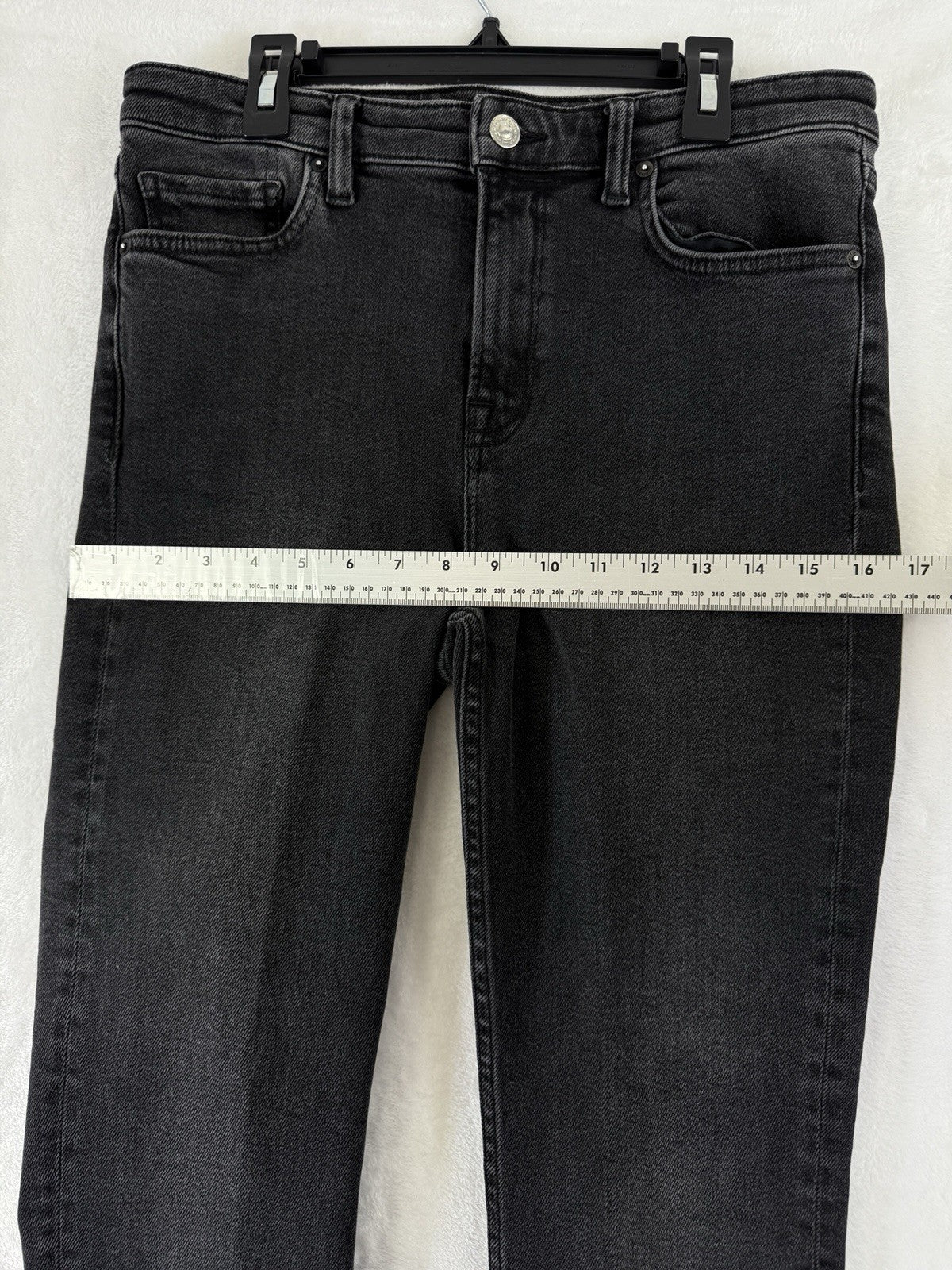 All Saints Jeans 31 Black Roxanne Raw Hem High Rise Skinny AllSaints Women Denim