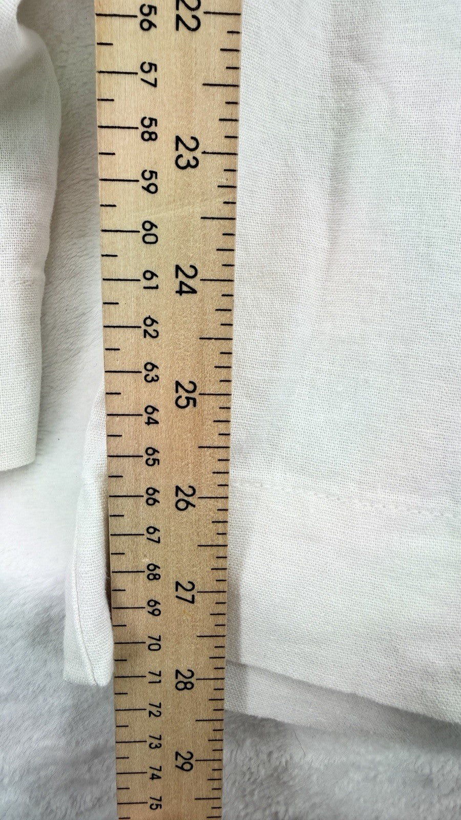 Rafaella Wide Leg Linen Blend Pants 24W White Plus Size Womens