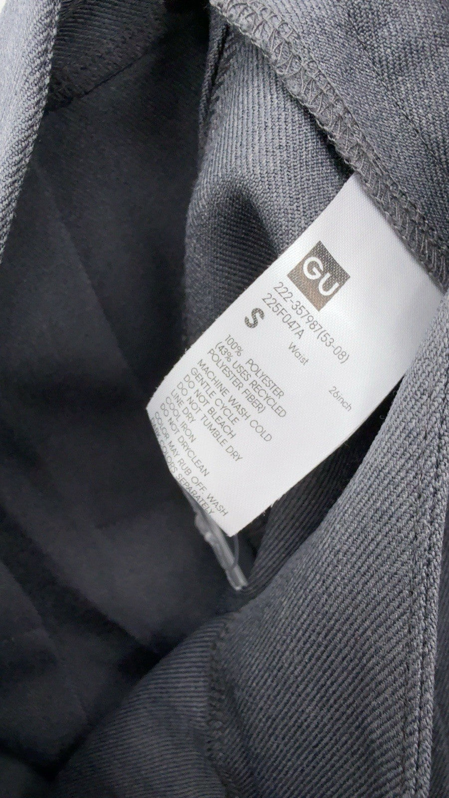 GU Wrap Pleated Midi Skirt Small Women Gray Uniqlo Dark Academia Hipster New NWT
