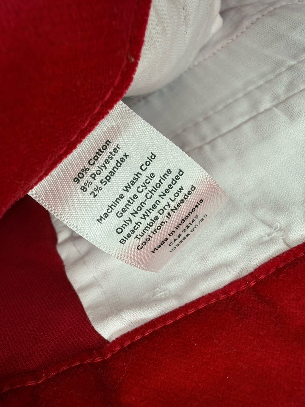 Talbots Straight Leg Velveteen Pants 12 Petite 12P Red 5 Pocket Womens