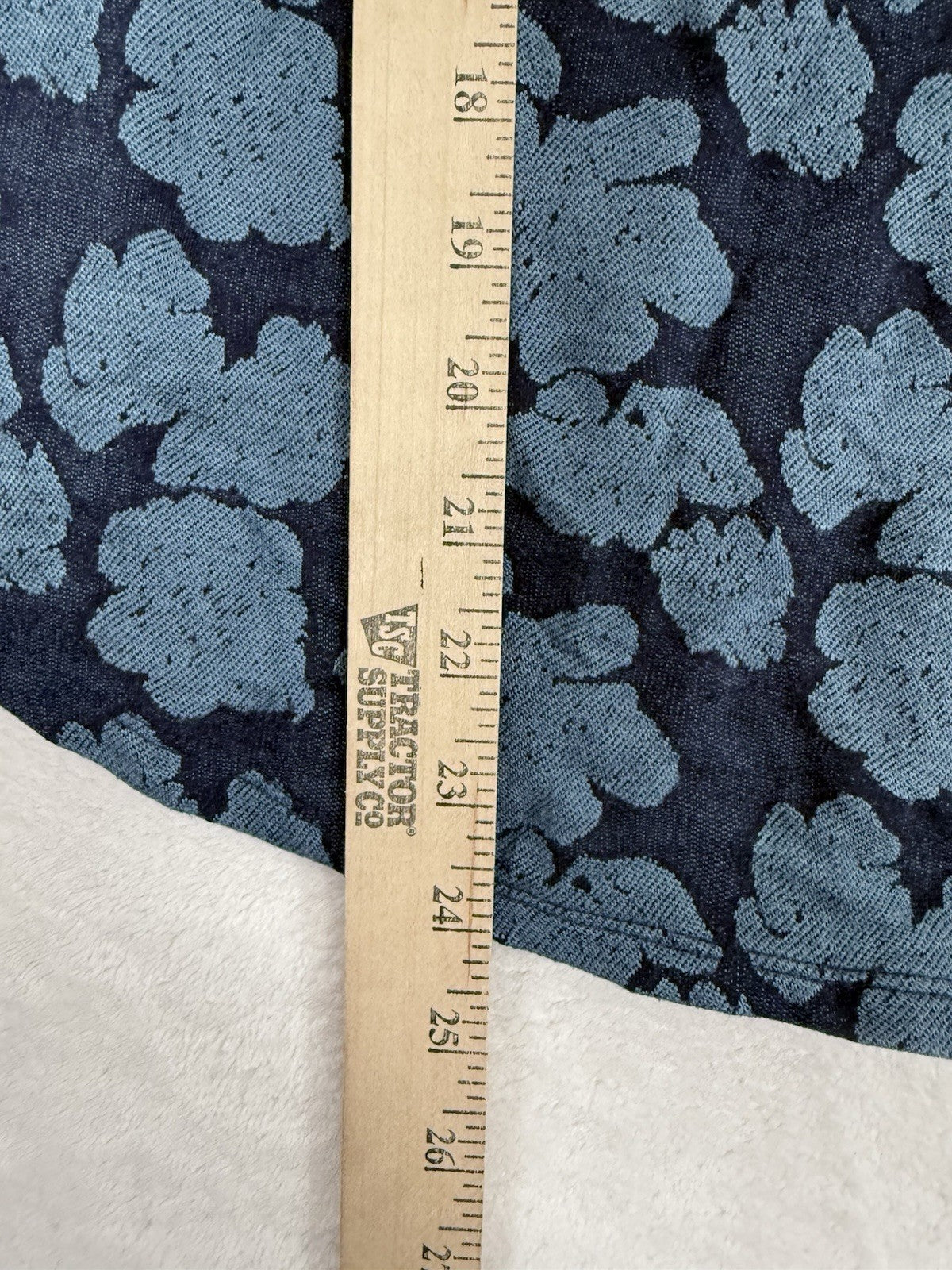 Banana Republic Top XS Blue Floral Print Sleeveless Knit High Neck Womens