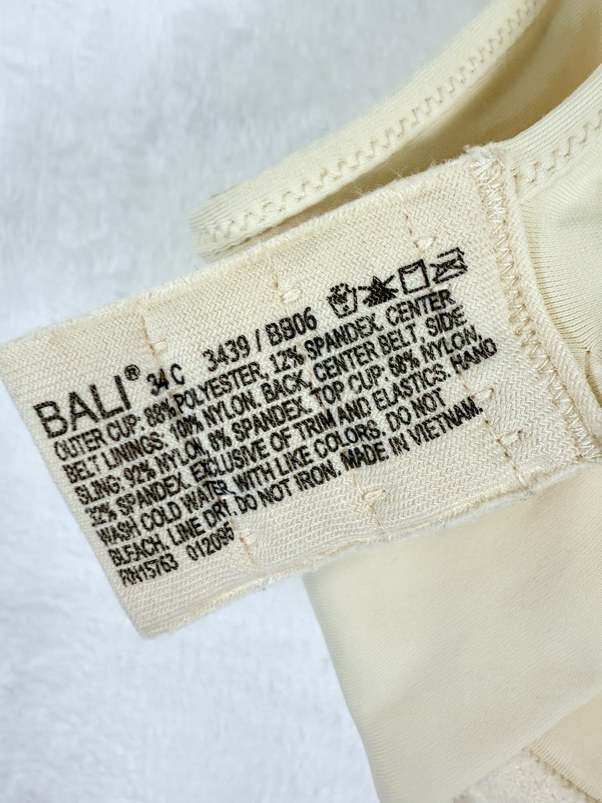 Bali Bra 34C 3439 One Smooth U Cream Yellow Womens