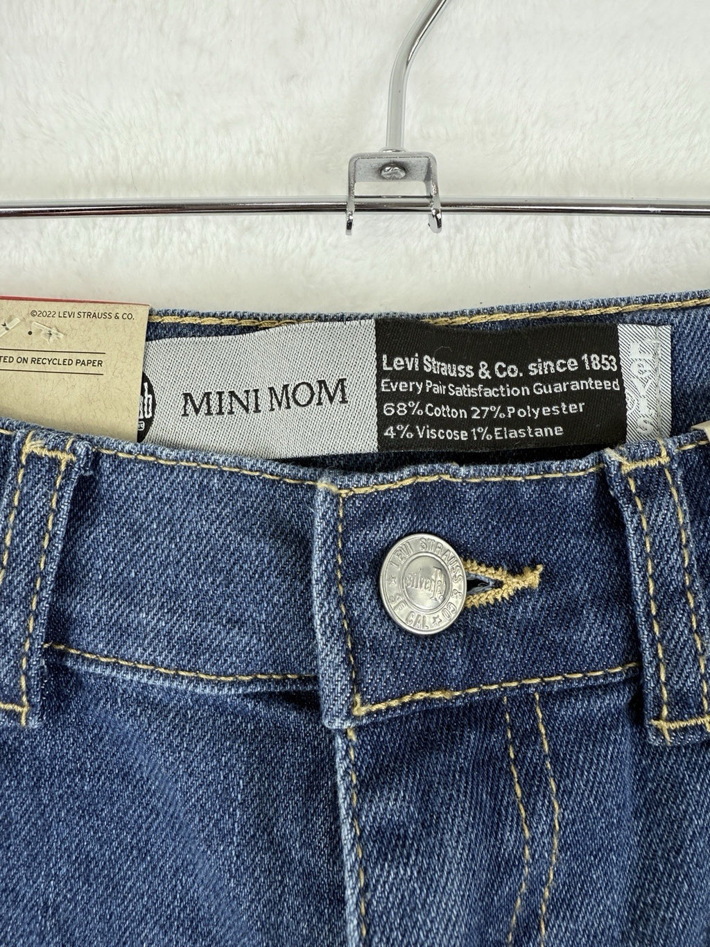 Levis Jeans Girls 16 Mini Mom Silvertab High Waist Blue Denim Levi’s NWT